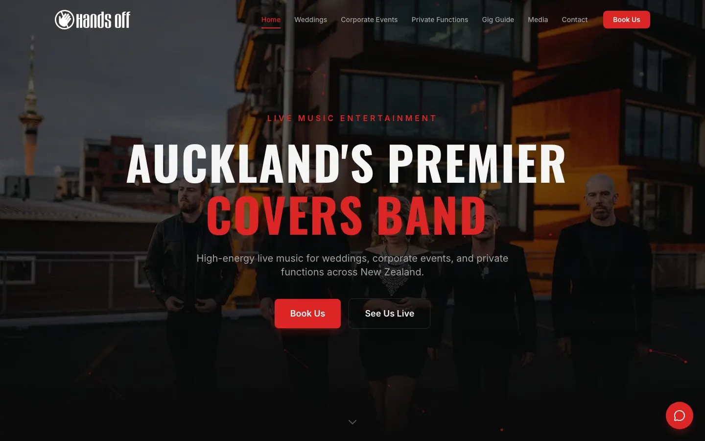 Hands Off covers band website